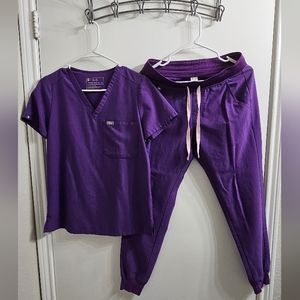 Figs Ultraviolet Scrubs Top XS Pants S